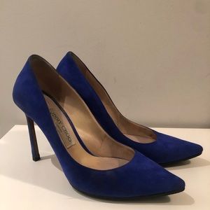 Jimmy Choo Romy Stiletto in Royal Blue Suede